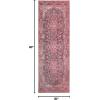 Superior Large Indoor Area Rug, Modern Floor Decor for Living/Dining Room, Kitchen, Bedroom, Office, Entry, Flat-Weave, Floral Medallion, Cotton Backing, Fiorella Collection, 10′ x 13′, Berry Red(Flor – Berry Red)