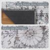 Superior Large Indoor Runner Rug, Modern Floor Decor, Living/Dining Room, Kitchen, Office, Entry, Distressed Floral, Geometric Medallion, Cotton Backing, Huda Collection, 2′ 6″ x 7′ 6″, Charcoal(Light Grey)