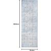 Superior Large Indoor Runner Rug, Modern Floor Decor, Living/Dining Room, Kitchen, Office, Entry, Distressed Floral, Geometric Medallion, Cotton Backing, Huda Collection, 2′ 6″ x 7′ 6″, Charcoal(Azure 01)