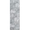 Superior Large Indoor Runner Rug, Modern Floor Decor, Living/Dining Room, Kitchen, Office, Entry, Distressed Floral, Geometric Medallion, Cotton Backing, Huda Collection, 2′ 6″ x 7′ 6″, Charcoal(Charcoal)