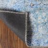 Superior Large Indoor Runner Rug, Modern Floor Decor, Living/Dining Room, Kitchen, Office, Entry, Distressed Floral, Geometric Medallion, Cotton Backing, Huda Collection, 2′ 6″ x 7′ 6″, Charcoal(Azure 01)