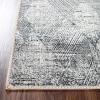 Superior Large Indoor Runner Rug, Modern Floor Decor, Living/Dining Room, Kitchen, Office, Entry, Distressed Floral, Geometric Medallion, Cotton Backing, Huda Collection, 2′ 6″ x 7′ 6″, Charcoal(Mossy Oak)