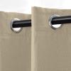 Superior Linen Textured Blackout Curtain Set of 2, Thermal Insulated Panel Pair with Grommet Top Header, Classic Natural Look Room Darkening Drapes, Available in 4 Lengths – Cream, 52”x108” each(Frosted Almond)