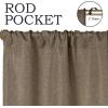 Superior Linen Textured Blackout Curtain Set of 2, Thermal Insulated Panel Pair with Grommet Top Header, Classic Natural Look Room Darkening Drapes, Available in 4 Lengths – Cream, 52”x108” each(Coriander)