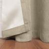 Superior Linen Textured Blackout Curtain Set of 2, Thermal Insulated Panel Pair with Grommet Top Header, Classic Natural Look Room Darkening Drapes, Available in 4 Lengths – Cream, 52”x108” each(Frosted Almond)