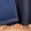 Superior Linen Textured Blackout Curtain Set of 2, Thermal Insulated Panel Pair with Grommet Top Header, Classic Natural Look Room Darkening Drapes, Available in 4 Lengths – Cream, 52”x84” each(Navy Blue)