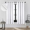 Superior Linen Textured Blackout Curtain Set of 2, Thermal Insulated Panel Pair with Grommet Top Header, Classic Natural Look Room Darkening Drapes, Available in 4 Lengths – Cream, 52”x108” each(Snow White)