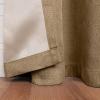 Superior Linen Textured Blackout Curtain Set of 2, Thermal Insulated Panel Pair with Grommet Top Header, Classic Natural Look Room Darkening Drapes, Available in 4 Lengths – Cream, 52”x108” each(Acorn)