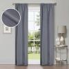 Superior Linen Textured Blackout Curtain Set of 2, Thermal Insulated Panel Pair with Grommet Top Header, Classic Natural Look Room Darkening Drapes, Available in 4 Lengths – Cream, 52”x108” each(Charcoal)