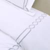 Superior Lorenz Cotton 200 Thread Count Duvet Cover Set, Soft Comforter Covers, Bedroom Essentials, Embroidered Infinity Border, Includes 1 Duvet Cover with Button Closure, 2 Pillow Shams, Full/Queen(Twin/Twin XL)