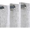 Superior Lotus Jacquard Curtains, Floral Damask Window Accent, Perfect for Family Room or Bedroom, Traditional, Formal, Classic Style with Grommets, Curtain Set of 2 Panels, 52″ x 108″, Linen(Light Grey)