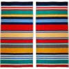 Superior Luxurious 100% Cotton Beach Towels, Oversized 34″ x 64″, Soft Velour Cotton and Absorbent Cotton Terry, Thick and Plush Striped Beach Towels – Multicolored Stripes(Multicolor)
