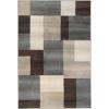 Superior Mack Modern Geometric Tile Indoor Area Rug for Living Room, Bedroom, Office, Kitchen, Dining, Washable Rugs, Jute Backing, Clifton Multi Collection (Grey Brown, 4′ x 6′)(Grey Brown)