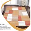 Superior Mack Modern Geometric Tile Indoor Area Rug for Living Room, Bedroom, Office, Kitchen, Dining, Washable Rugs, Jute Backing, Clifton Multi Collection (Grey Brown, 4′ x 6′)(Ginger)