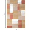 Superior Mack Modern Geometric Tile Indoor Area Rug for Living Room, Bedroom, Office, Kitchen, Dining, Washable Rugs, Jute Backing, Clifton Multi Collection (Grey Brown, 4′ x 6′)(Ginger)
