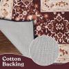 Superior Mahi Floral Medallion Border Washable Indoor Area Rug, Machine Washable Rugs, for Bedroom, Living Room, Dining, Kitchen Floors, Flexible Cotton Backing, Easy Clean Rugs, 10′ x 14′, Grey(Ivory Black)