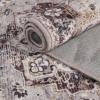 Superior Mahi Floral Medallion Border Washable Indoor Area Rug, Machine Washable Rugs, for Bedroom, Living Room, Dining, Kitchen Floors, Flexible Cotton Backing, Easy Clean Rugs, 10′ x 14′, Grey(Grey)