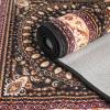 Superior Mahi Floral Medallion Border Washable Indoor Area Rug, Machine Washable Rugs, for Bedroom, Living Room, Dining, Kitchen Floors, Flexible Cotton Backing, Easy Clean Rugs, 10′ x 14′, Grey(A Black Ivory)