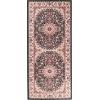 Superior Mahi Floral Medallion Border Washable Indoor Area Rug, Machine Washable Rugs, for Bedroom, Living Room, Dining, Kitchen Floors, Flexible Cotton Backing, Easy Clean Rugs, 10′ x 14′, Grey(Black-ivory)