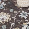 Superior Mahi Floral Medallion Border Washable Indoor Area Rug, Machine Washable Rugs, for Bedroom, Living Room, Dining, Kitchen Floors, Flexible Cotton Backing, Easy Clean Rugs, 10′ x 14′, Grey(Brown-grey)