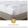 Superior Mattress Topper, Down Alternative, 2 Inch Deep Sized Bed Pillow Top, Comfort Pad, Fluffy Mattress-Topper Protector, Plush Cooling Extra Soft, Hotel Quality, Sleep, All-Season, Queen, White(King)