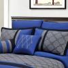 Superior Maxfield 8 Piece Embroidered Comforter Set, Queen, Blue(California King)