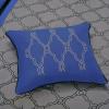 Superior Maxfield 8 Piece Embroidered Comforter Set, Queen, Blue(Full)