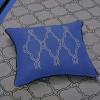 Superior Maxfield 8 Piece Embroidered Comforter Set, Queen, Blue(Queen)