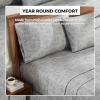Superior Melange Flannel Cotton Sheet Set, Ultra-Soft Brushed Sheets, Modern, Farmhouse Bedding, Basics, Includes; Flat Sheet, Elastic Deep Pocket Fitted Sheet, Pillowcases, King, Fig Plum(Charcoal)