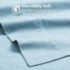 Superior Melange Flannel Cotton Sheet Set, Ultra-Soft Brushed Sheets, Modern, Farmhouse Bedding, Basics, Includes; Flat Sheet, Elastic Deep Pocket Fitted Sheet, Pillowcases, King, Fig Plum(Blue)