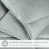 Superior Microfiber Basketweave Comforter, Down Alternative Bedding, Medium Weight, Fluffy, Decorative, Plush Duvet Insert, Oversized Blanket, Box Quilt Design, Monochrome, Twin/Twin XL, Plum(Jade)