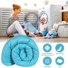 Superior Microfiber Basketweave Comforter, Down Alternative Bedding, Medium Weight, Fluffy, Decorative, Plush Duvet Insert, Oversized Blanket, Box Quilt Design, Monochrome, Twin/Twin XL, Plum(Winter Blue)