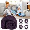 Superior Microfiber Basketweave Comforter, Down Alternative Bedding, Medium Weight, Fluffy, Decorative, Plush Duvet Insert, Oversized Blanket, Box Quilt Design, Monochrome, Twin/Twin XL, Plum(Plum)