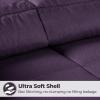 Superior Microfiber Basketweave Comforter, Down Alternative Bedding, Medium Weight, Fluffy, Decorative, Plush Duvet Insert, Oversized Blanket, Box Quilt Design, Monochrome, Twin/Twin XL, Plum(Plum)