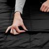 Superior Microfiber Weighted Blanket, Perfect for Adults, Heavy Blankets, Warm, Cozy, Comfy Bedding, Bedroom, Couch Throw, Blankets for Lounging, Modern Quilted Blanket, 48″ x 72″, 15 Pounds, Black(Black)