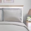 Superior Miller Cotton 300 TC Duvet Cover Set, Soft Comforter Covers, Bedroom Essentials, Coastal Striped, Includes 1 Duvet Cover with Button Closure, 2 Pillow Shams, King/California King, Grey(Grey/Grey)