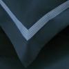 Superior Miller Cotton 300 TC Duvet Cover Set, Soft Comforter Covers, Bedroom Essentials, Coastal Striped, Includes 1 Duvet Cover with Button Closure, 2 Pillow Shams, King/California King, Grey(Navy Blue – Navy Blue)