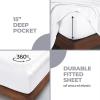 Superior Modal from Beechwood 300-Thread Count Solid Deep Pocket Sheet Set, King, White, 4-Piece SetxSuperior(A White)