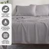 Superior Modal from Beechwood 300-Thread Count Solid Deep Pocket Sheet Set, King, White, 4-Piece SetxSuperior(Grey)