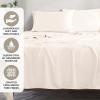 Superior Modal from Beechwood 300-Thread Count Solid Deep Pocket Sheet Set, King, White, 4-Piece SetxSuperior(Ivory)