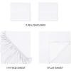 Superior Modal from Beechwood 300-Thread Count Solid Deep Pocket Sheet Set, King, White, 4-Piece SetxSuperior(White)