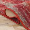 Superior Modern Indoor Area Rug, Washable, Non-Skid Foam Backing, Floor Decor for Living Room, Bedroom, Entry, Mudroom, Washable Rugs, Abstract Brushstroke, Brayton Collection, 5′ x 8′, Orange(Red)
