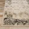 Superior Modern Mystique Collection Area Rug, 8mm Pile Height with Jute Backing, Elegant Multi-colored Damask Pattern, Anti-Static, Water-Repellent Rugs – Brown, 5′ x 8′ Rug(Beige)