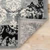 Superior Modern Mystique Collection Area Rug, 8mm Pile Height with Jute Backing, Elegant Multi-colored Damask Pattern, Anti-Static, Water-Repellent Rugs – Brown, 5′ x 8′ Rug(Black-grey)