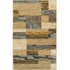 Superior Modern Rockwood Collection Area Rug, 8mm Pile Height with Jute Backing, Textured Geometric Brick Design, Anti-Static, Water-Repellent Rugs – Light Blue & Beige, 5′ x 8′ Rug(Light Blue/Beige)