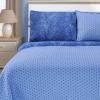 Superior Moroccan Paisley 100% Cotton 2-Piece Twin Quilt Set in Navy Blue(Navy Blue)