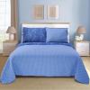 Superior Moroccan Paisley 100% Cotton 2-Piece Twin Quilt Set in Navy Blue(Navy Blue)