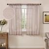 Superior Natural Light Filtering Sheer Curtain Panels, 8 Grommets, Window Treatments, Drapes Kitchen, Office, Bed, Living Room Windows, Jackson Striped Sheer Curtains, Set of 2, 52″ x 63″, Ivory(Taupe)