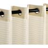 Superior Natural Light Filtering Sheer Curtain Panels, 8 Grommets, Window Treatments, Drapes Kitchen, Office, Bed, Living Room Windows, Jackson Striped Sheer Curtains, Set of 2, 52″ x 63″, Ivory(Ivory)