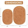 Superior Non-Slip 2 Piece Bath Rug Set, Ultra Plush, Soft and Absorbent 100% Combed Cotton Pile – Traditional Oval Bath Mat Set, Rust(Rust – Oval)